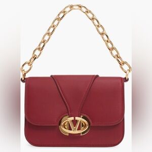 Valentino Garavani VLogo Signature leather crossbody bag with chain